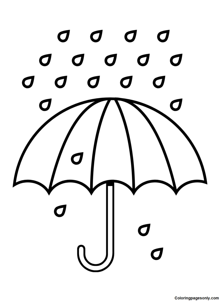 30 Umbrella Coloring Pages Printable 15