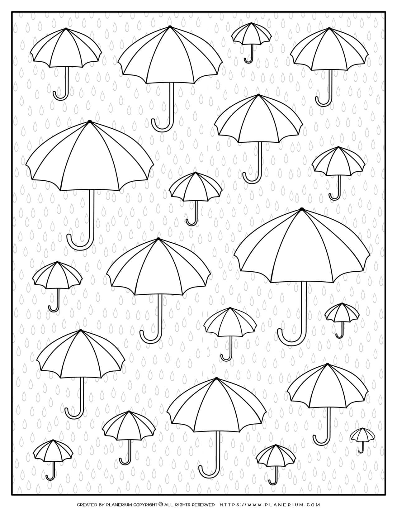 30 Umbrella Coloring Pages Printable 17