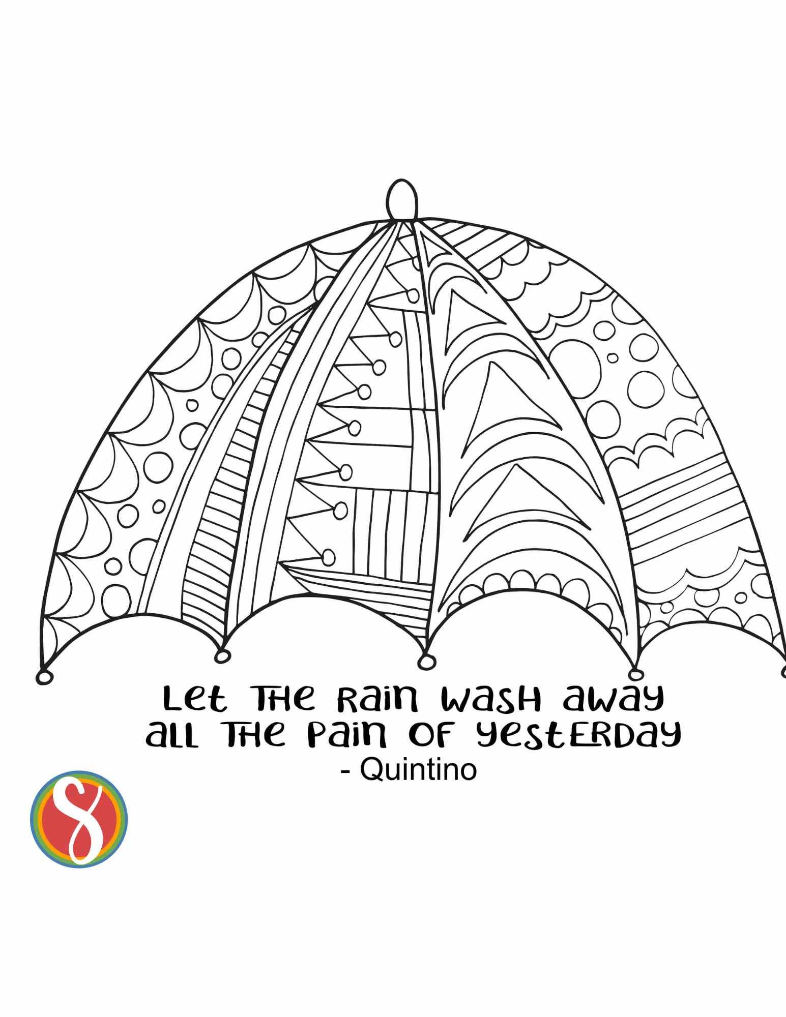 30 Umbrella Coloring Pages Printable 18