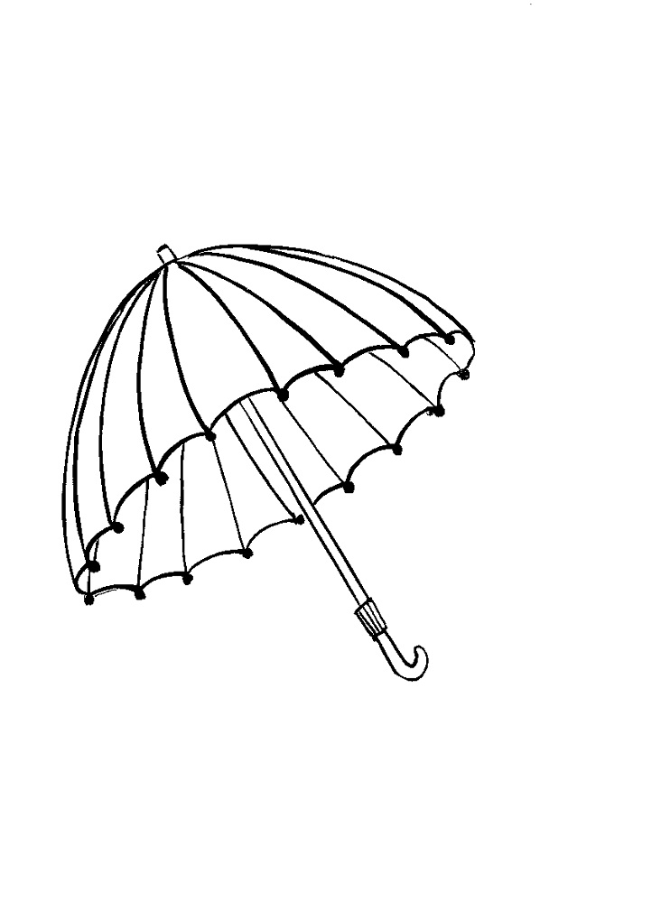 30 Umbrella Coloring Pages Printable 19