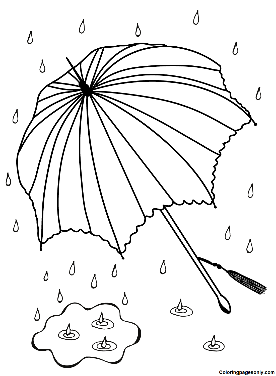 30 Umbrella Coloring Pages Printable 26