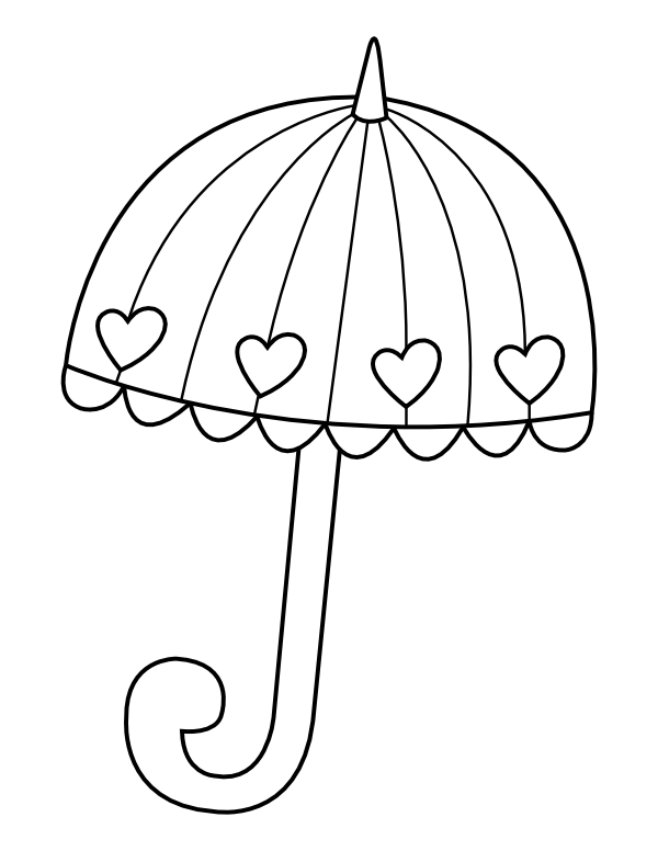 30 Umbrella Coloring Pages Printable 32