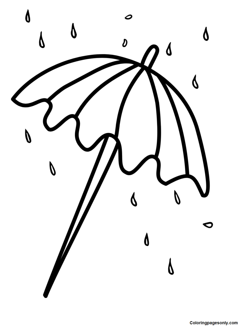 30 Umbrella Coloring Pages Printable 33