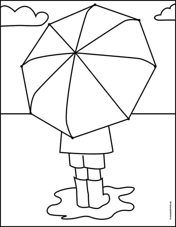 30 Umbrella Coloring Pages Printable 5