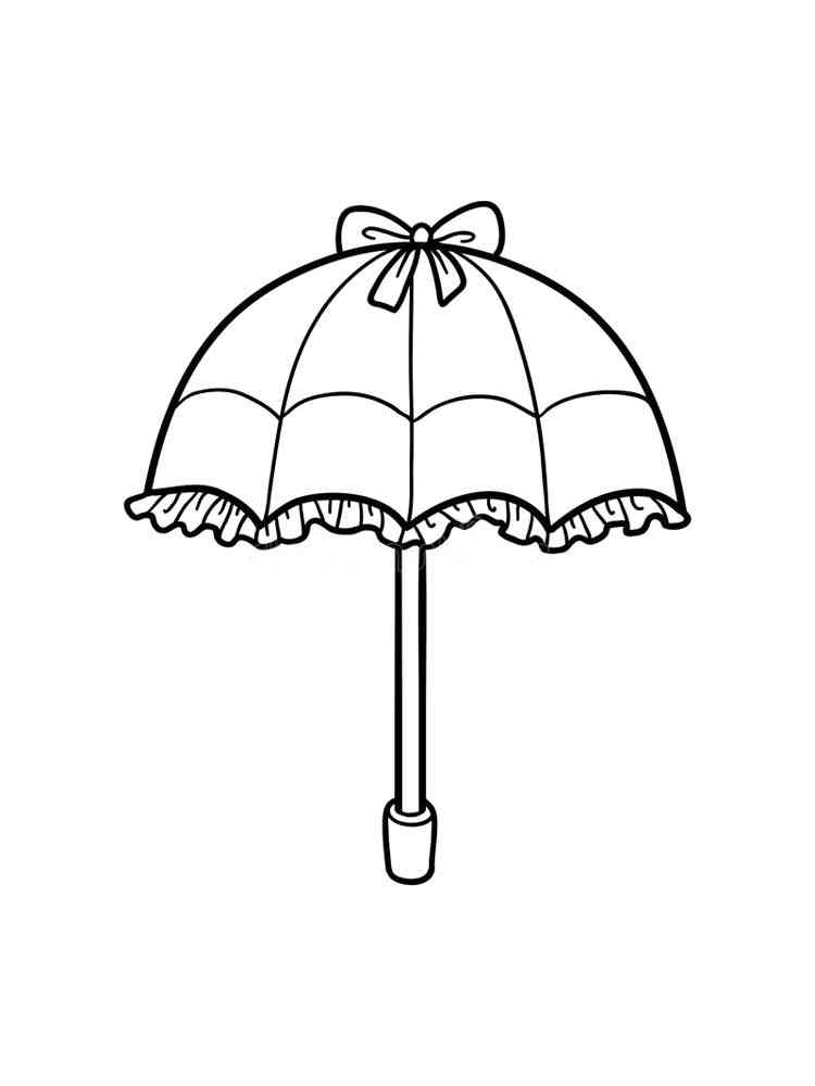 30 Umbrella Coloring Pages Printable 7