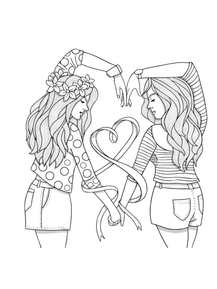 31 Best Friends Coloring Pages Printable 2