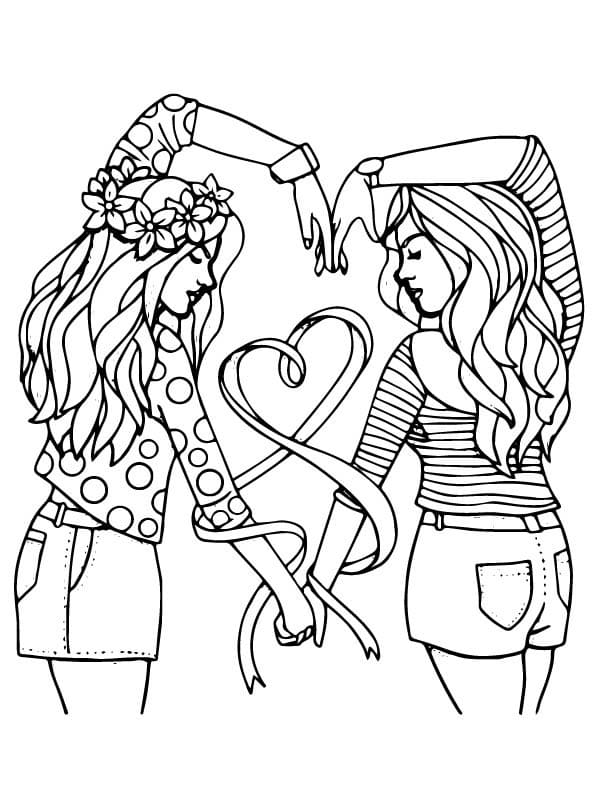 31 Best Friends Coloring Pages Printable 3