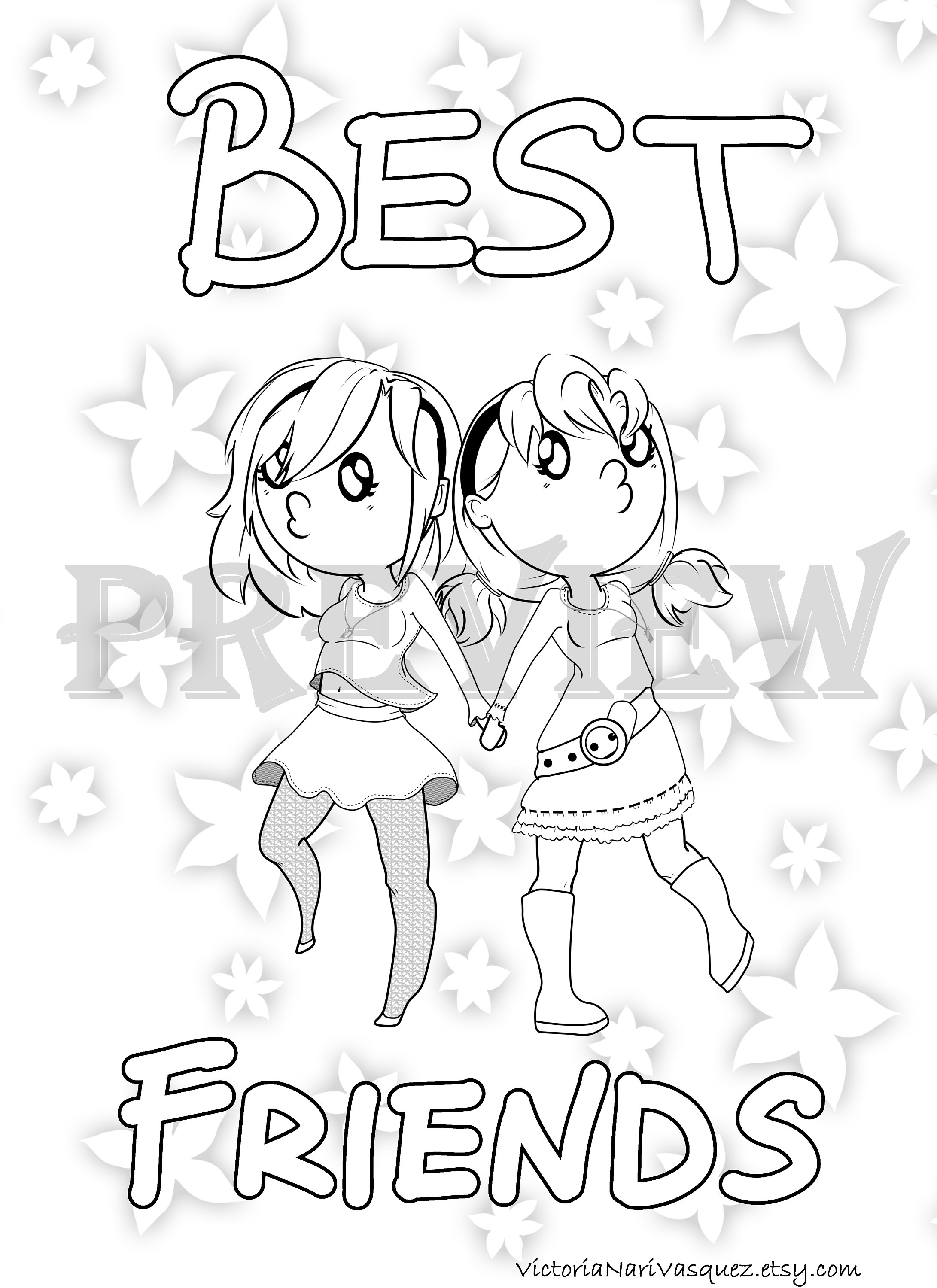 31 Best Friends Coloring Pages Printable 5