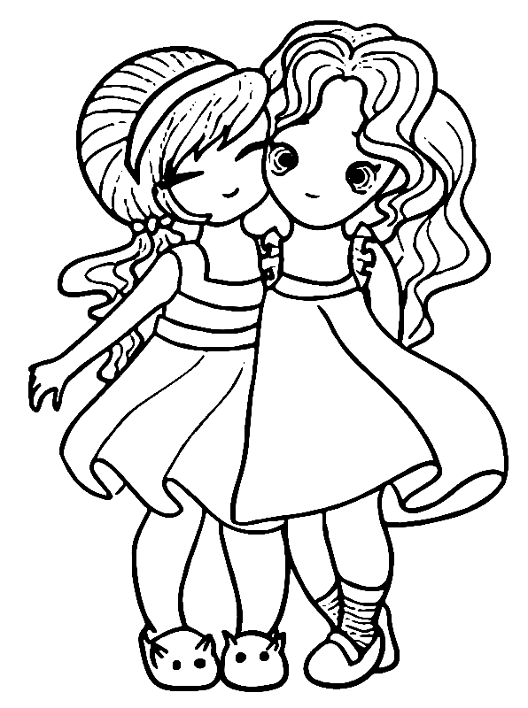 31 Best Friends Coloring Pages Printable 7