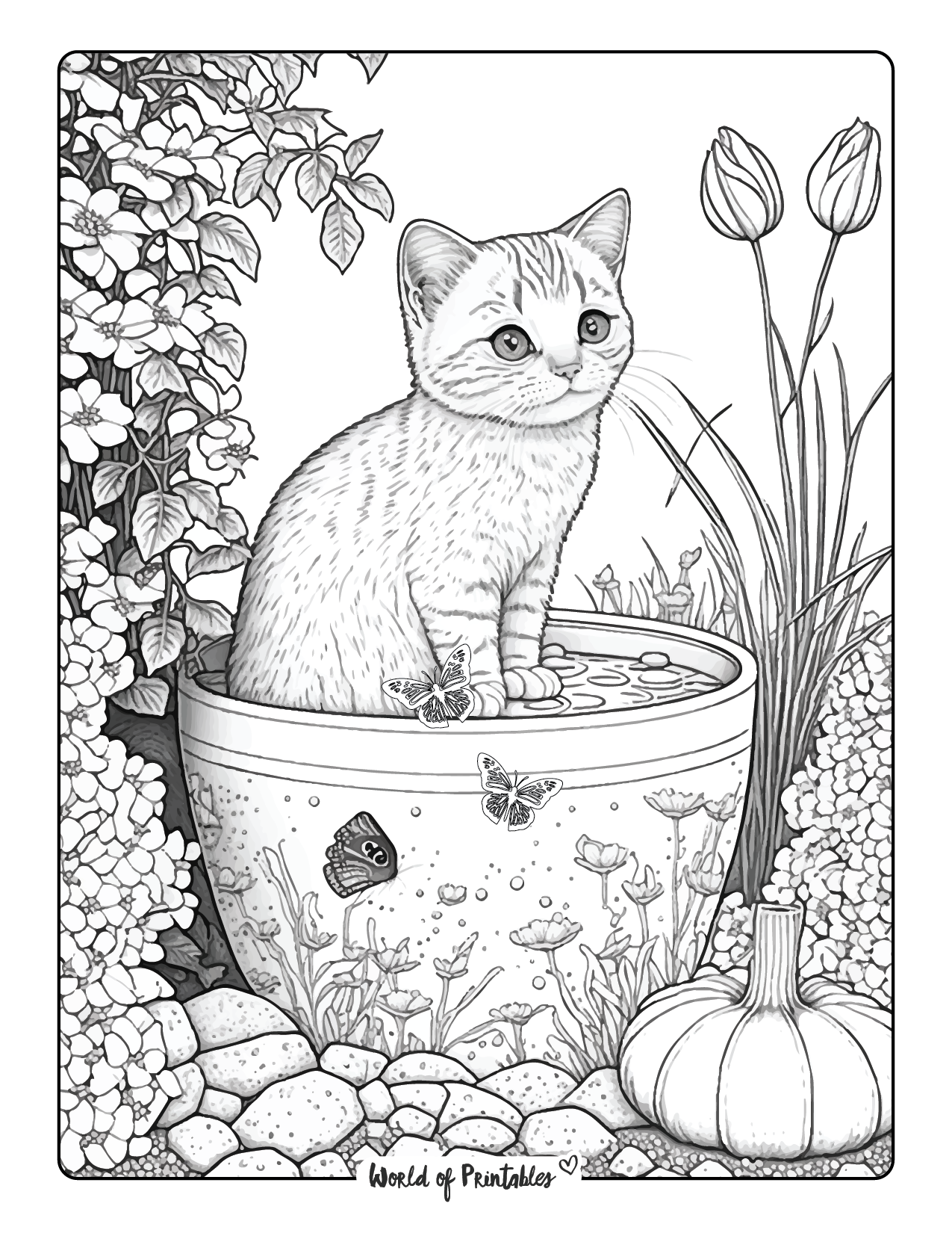 31 Cat Equipment Coloring Pages Printable 26