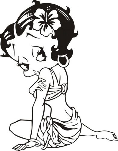 31 Classic Betty Boop Coloring Pages for Kids Printable 10