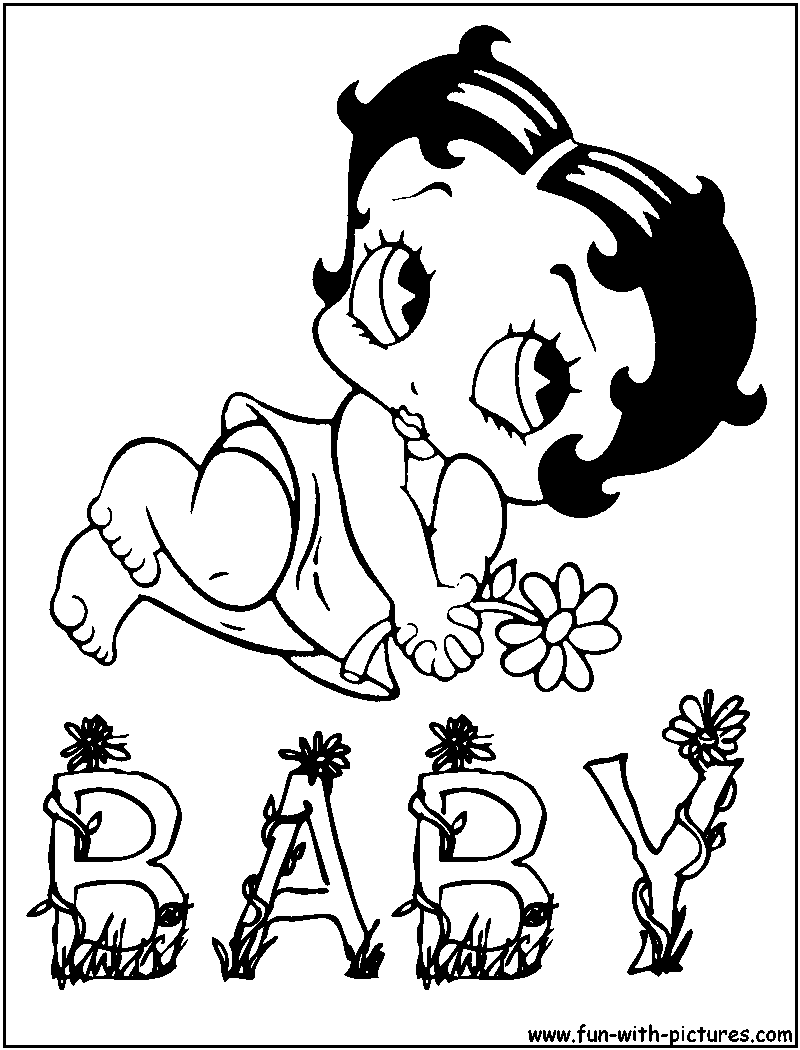 31 Classic Betty Boop Coloring Pages for Kids Printable 11