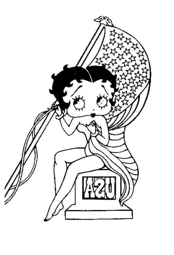 31 Classic Betty Boop Coloring Pages for Kids Printable 12