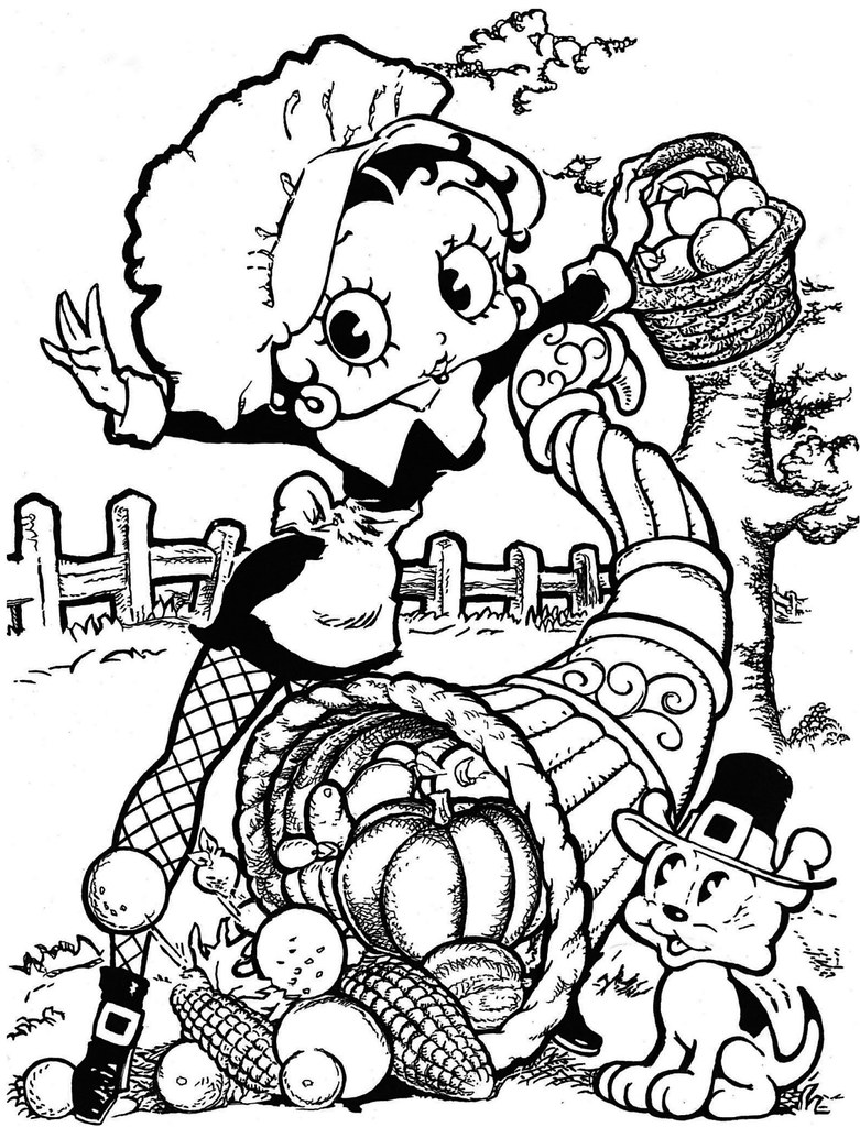 31 Classic Betty Boop Coloring Pages for Kids Printable 14