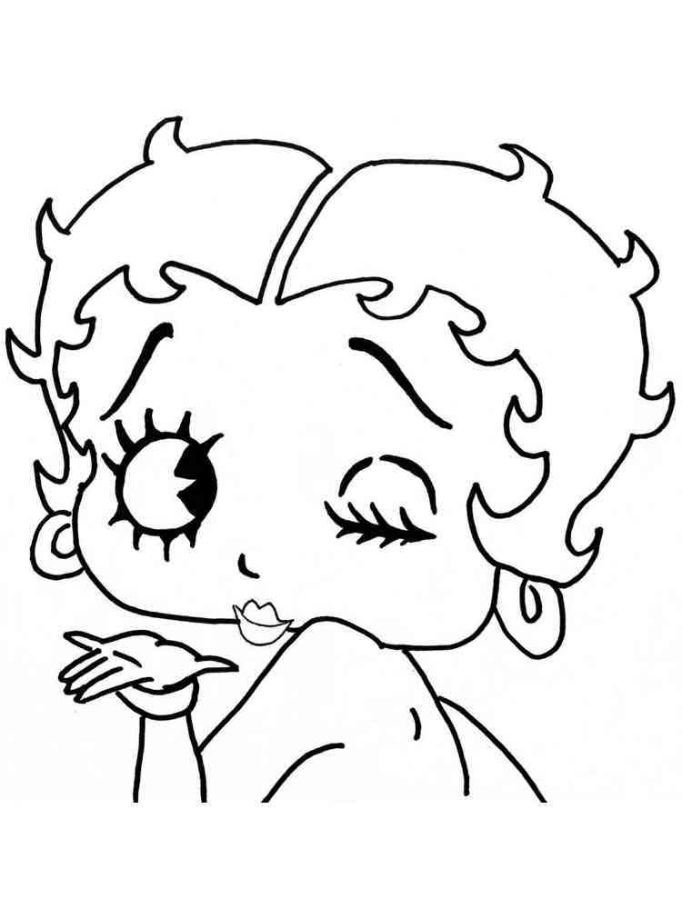 31 Classic Betty Boop Coloring Pages for Kids Printable 15