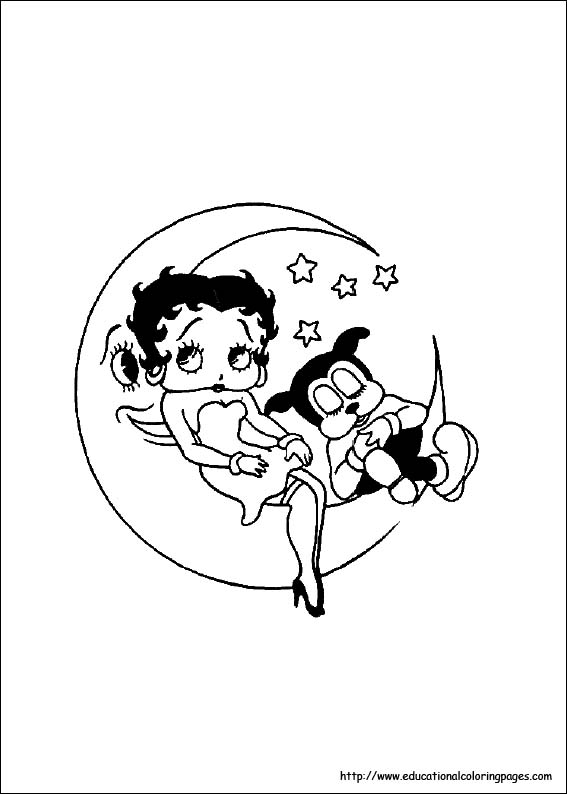 31 Classic Betty Boop Coloring Pages for Kids Printable 18