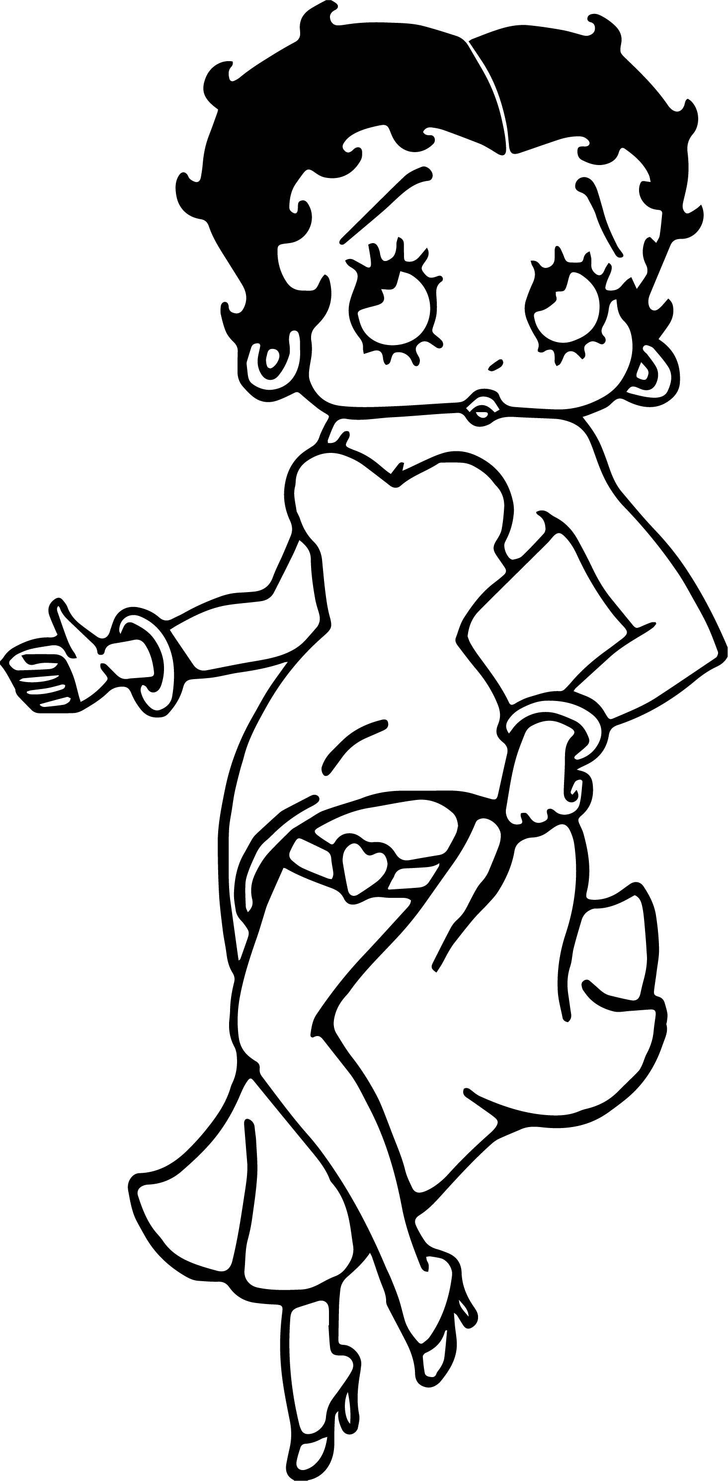 31 Classic Betty Boop Coloring Pages for Kids Printable 2