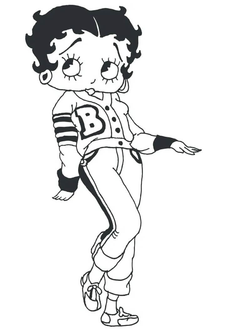 31 Classic Betty Boop Coloring Pages for Kids Printable 25