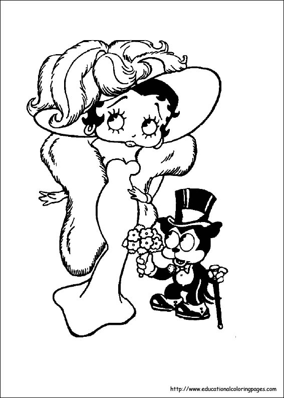 31 Classic Betty Boop Coloring Pages for Kids Printable 26