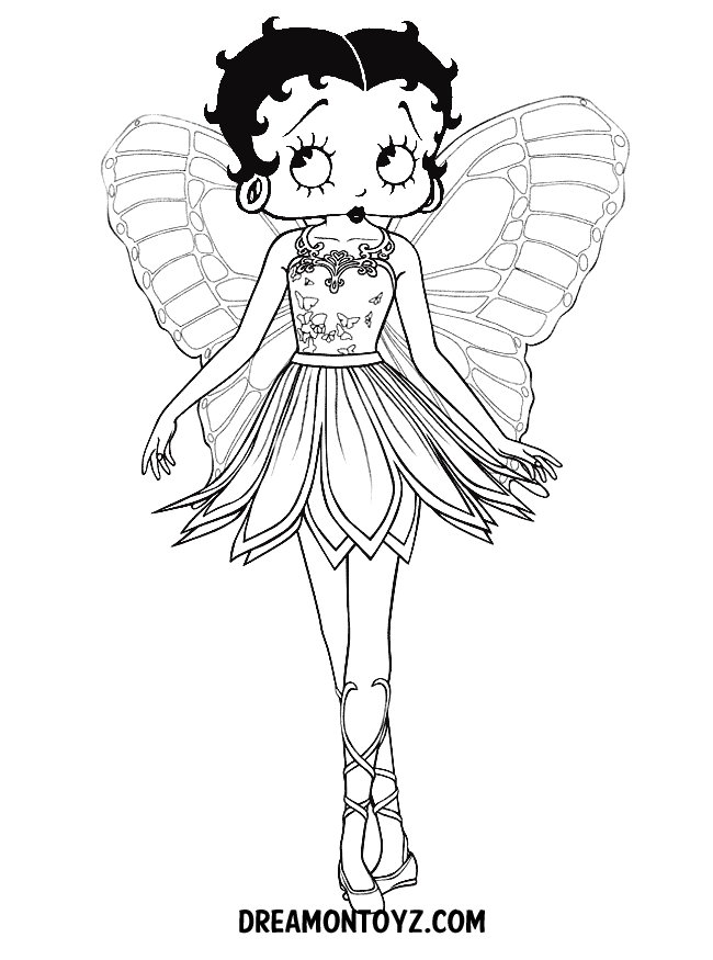 31 Classic Betty Boop Coloring Pages for Kids Printable 28