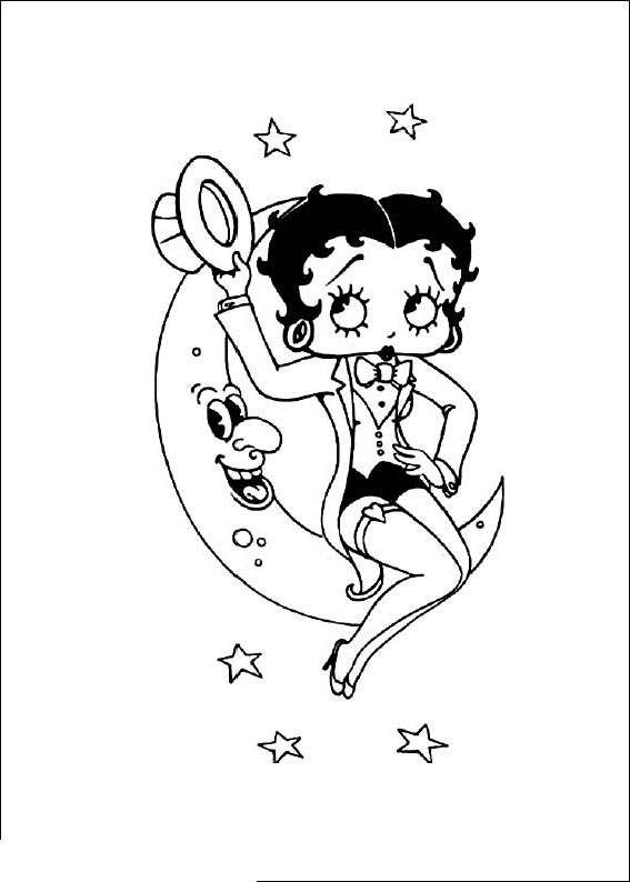 31 Classic Betty Boop Coloring Pages for Kids Printable 29