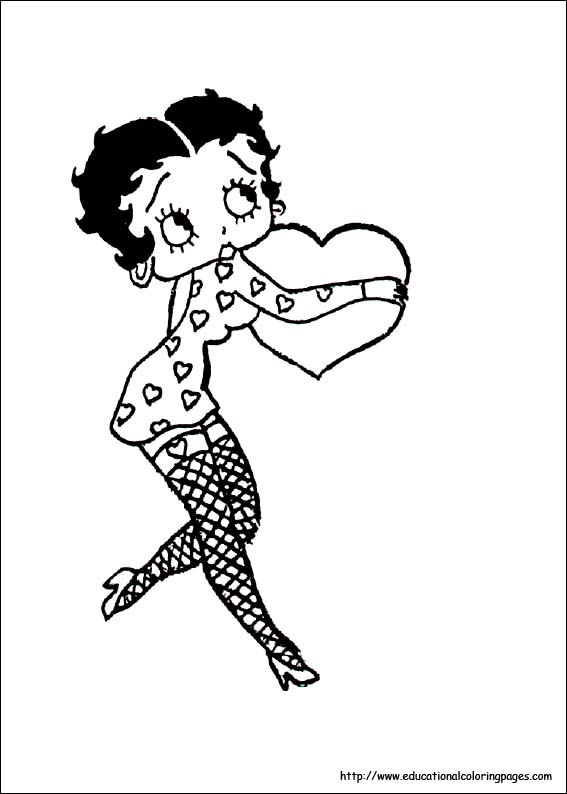 31 Classic Betty Boop Coloring Pages for Kids Printable 30