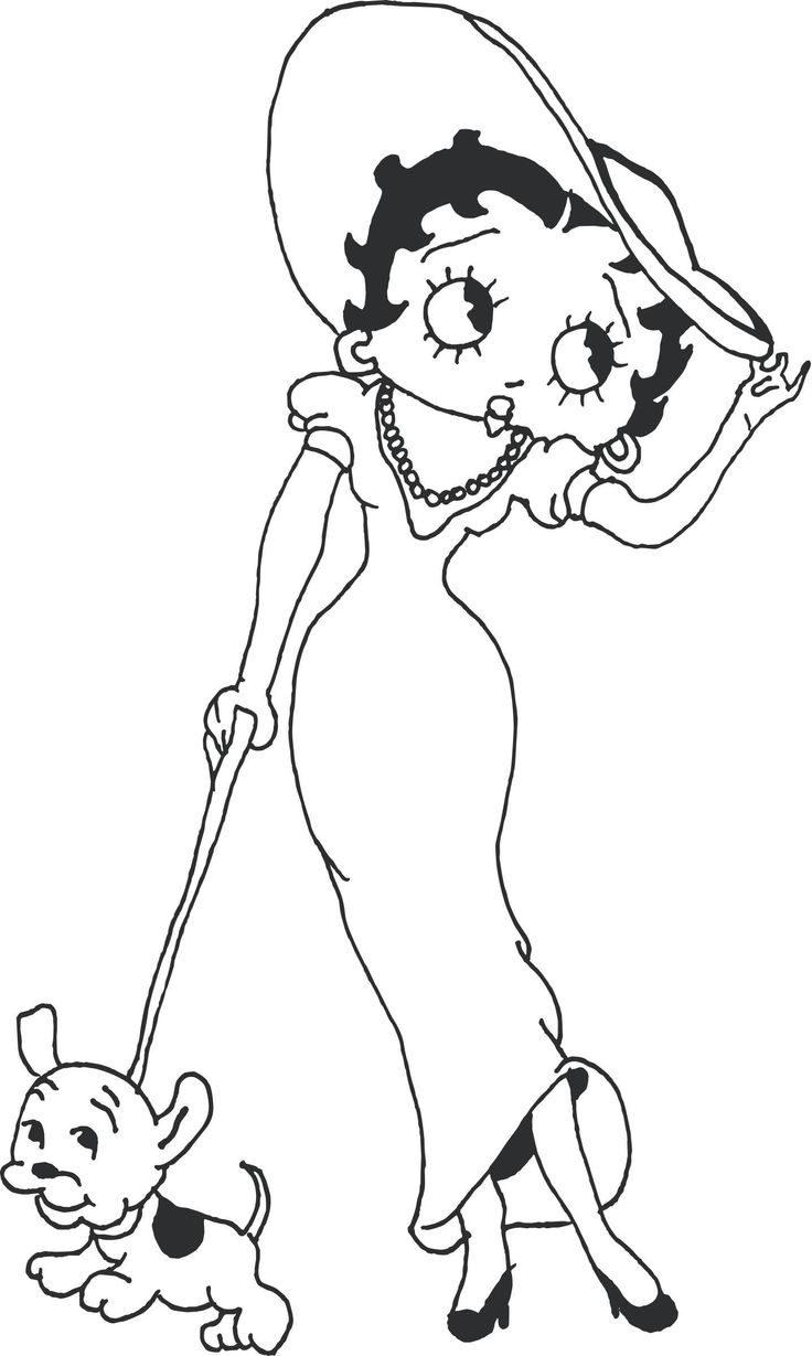 31 Classic Betty Boop Coloring Pages for Kids Printable 33