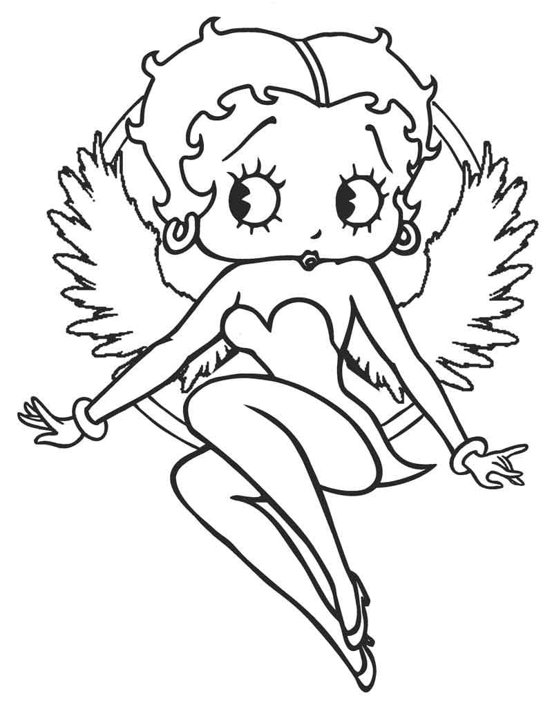 31 Classic Betty Boop Coloring Pages for Kids Printable 35