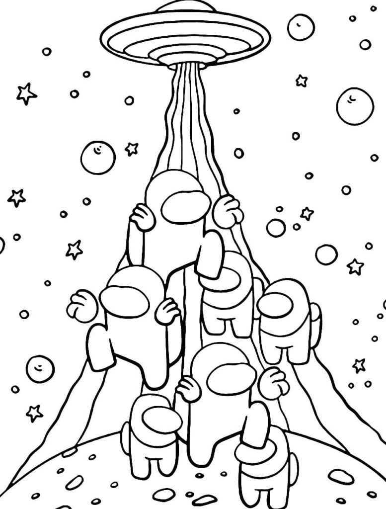 31 Coloring Pages Among Us Printable 6