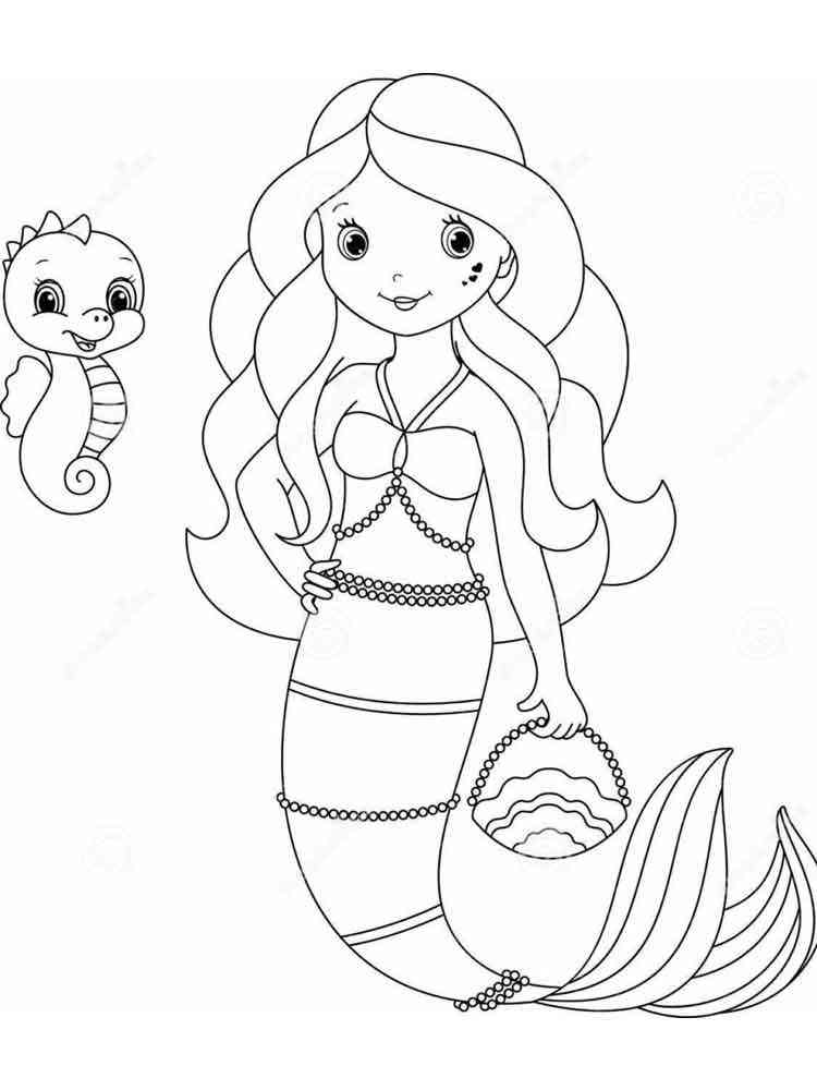 31 Dreamy Fantasy Mermaid Coloring Pages for Adults Printable 17