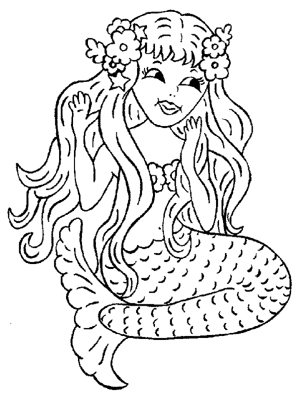 31 Dreamy Fantasy Mermaid Coloring Pages for Adults Printable 34