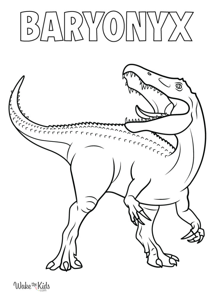 31 Ferocious Baryonyx Coloring Page Printable 24