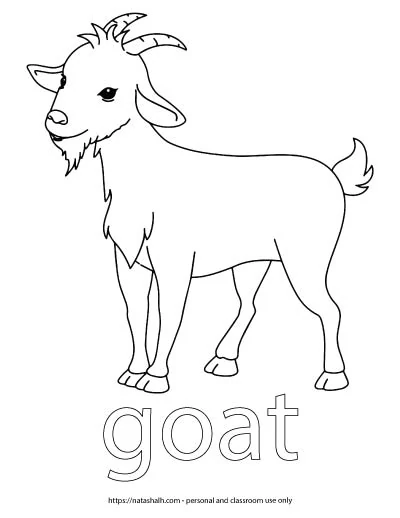 31 Goats Coloring Pages Printable 12