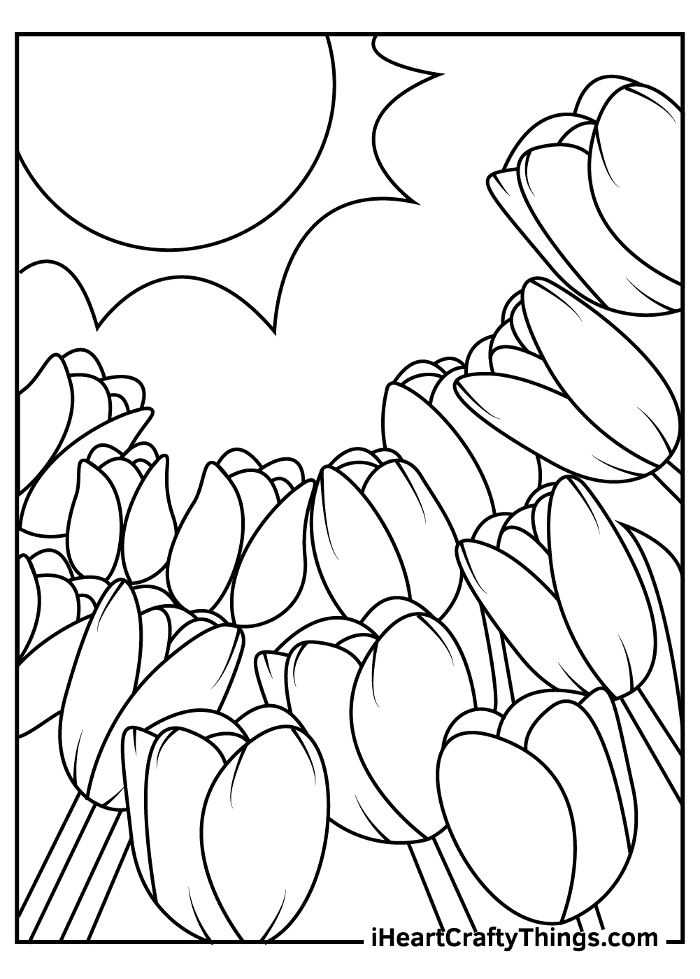 31 Lovely Tulip Coloring Pages Printable 1