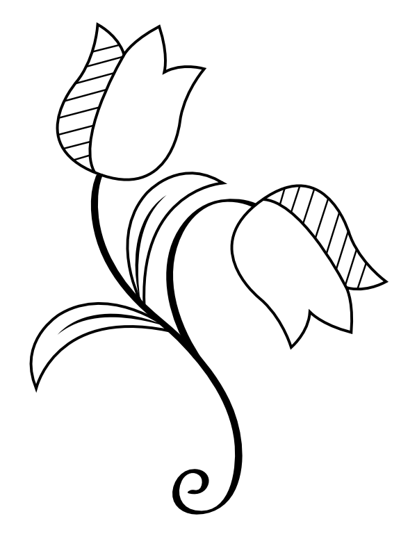 31 Lovely Tulip Coloring Pages Printable 11