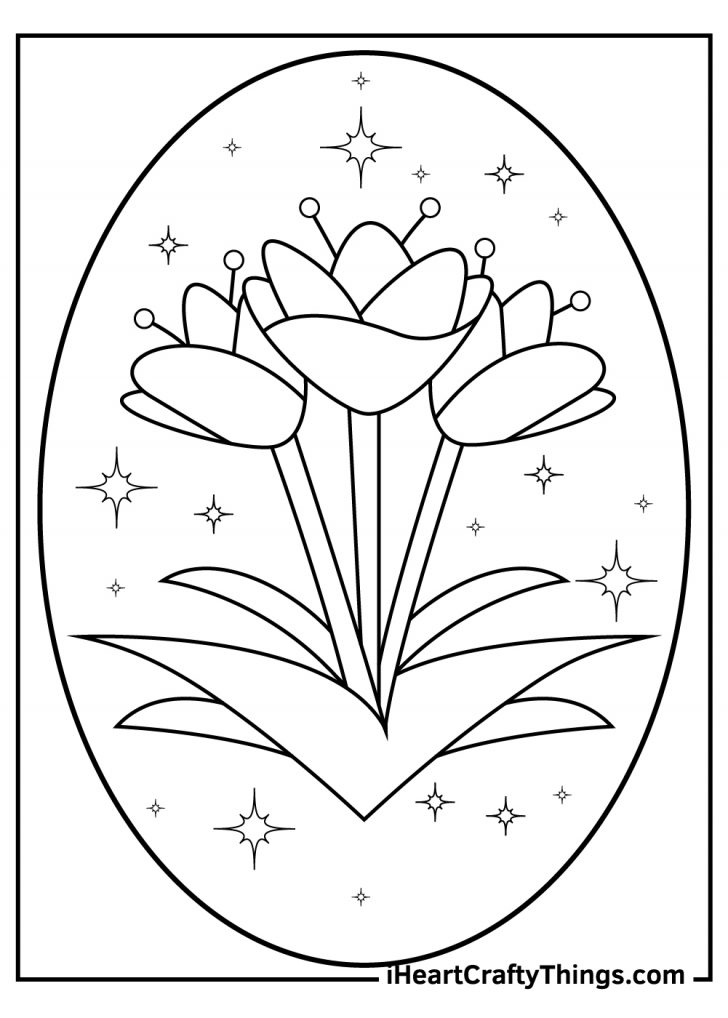 31 Lovely Tulip Coloring Pages Printable 18