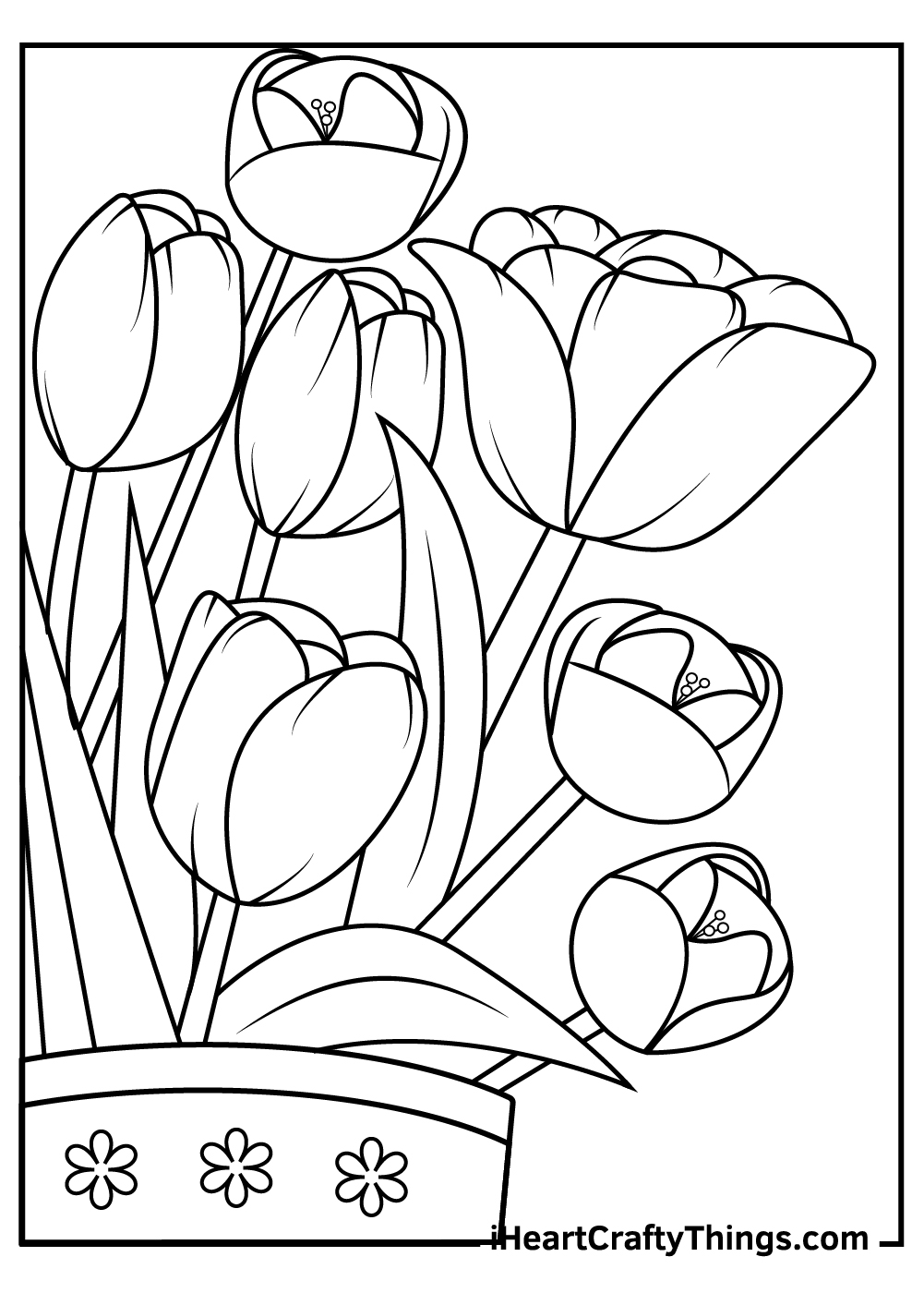 31 Lovely Tulip Coloring Pages Printable 26