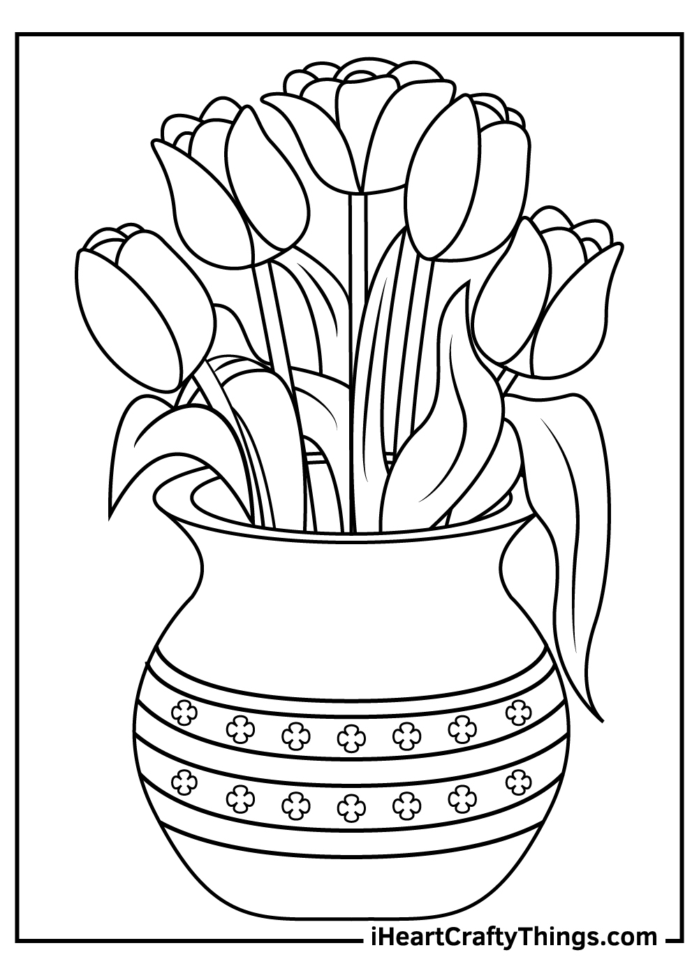 31 Lovely Tulip Coloring Pages Printable 3