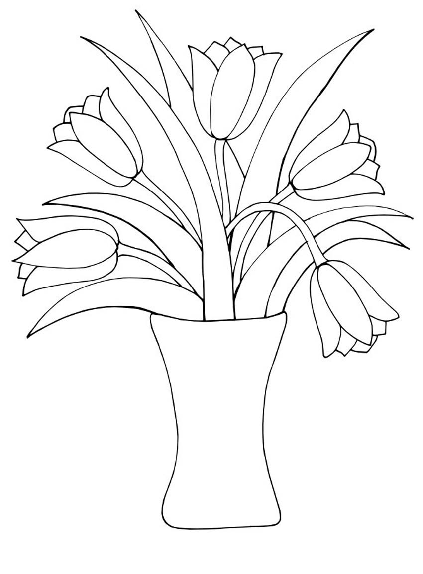 31 Lovely Tulip Coloring Pages Printable 9