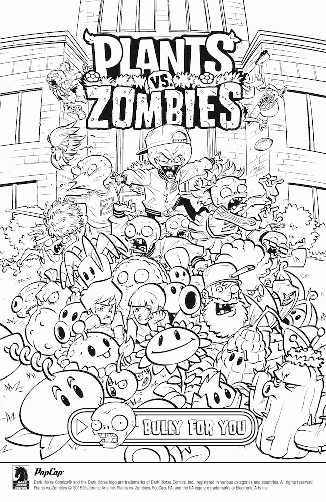 31 Plants vs Zombies Coloring Pages Printable 1