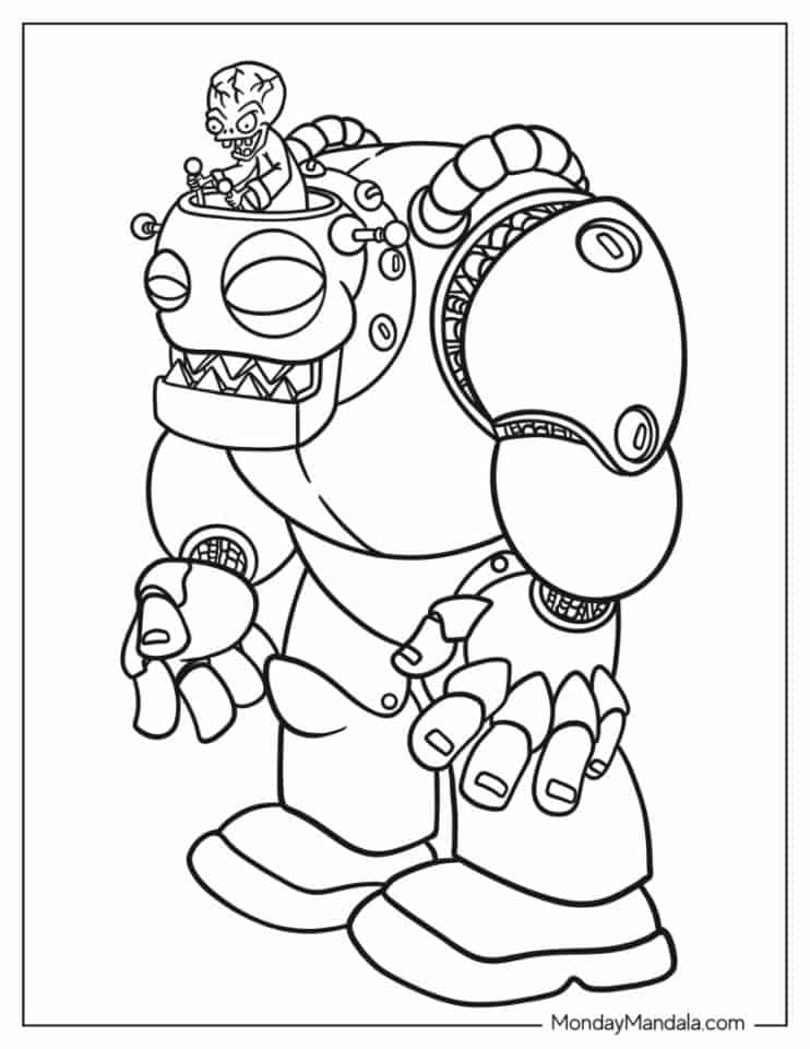 31 Plants vs Zombies Coloring Pages Printable 22