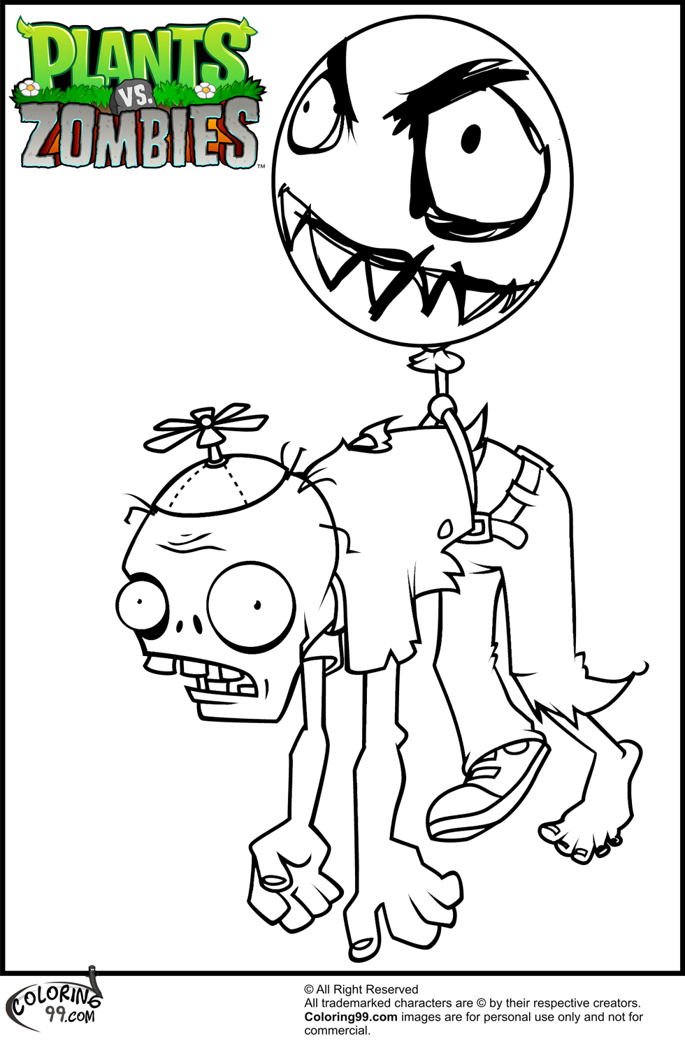 31 Plants vs Zombies Coloring Pages Printable 4