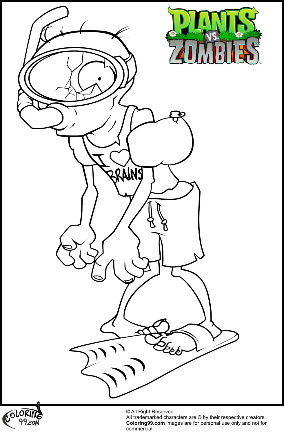 31 Plants vs Zombies Coloring Pages Printable 7