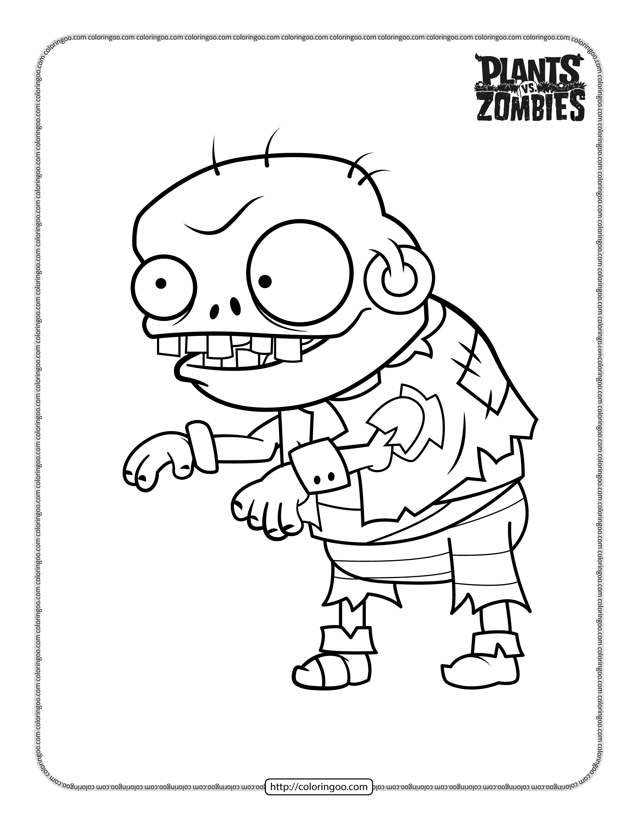 31 Plants vs Zombies Coloring Pages Printable 9