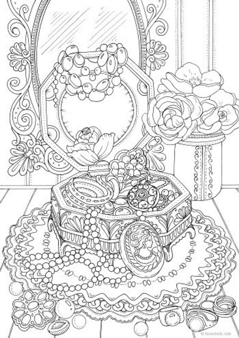 31 Sparkling Jewel Coloring Pages Printable 1