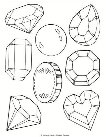 31 Sparkling Jewel Coloring Pages Printable 2