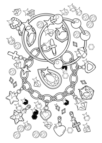 31 Sparkling Jewel Coloring Pages Printable 28