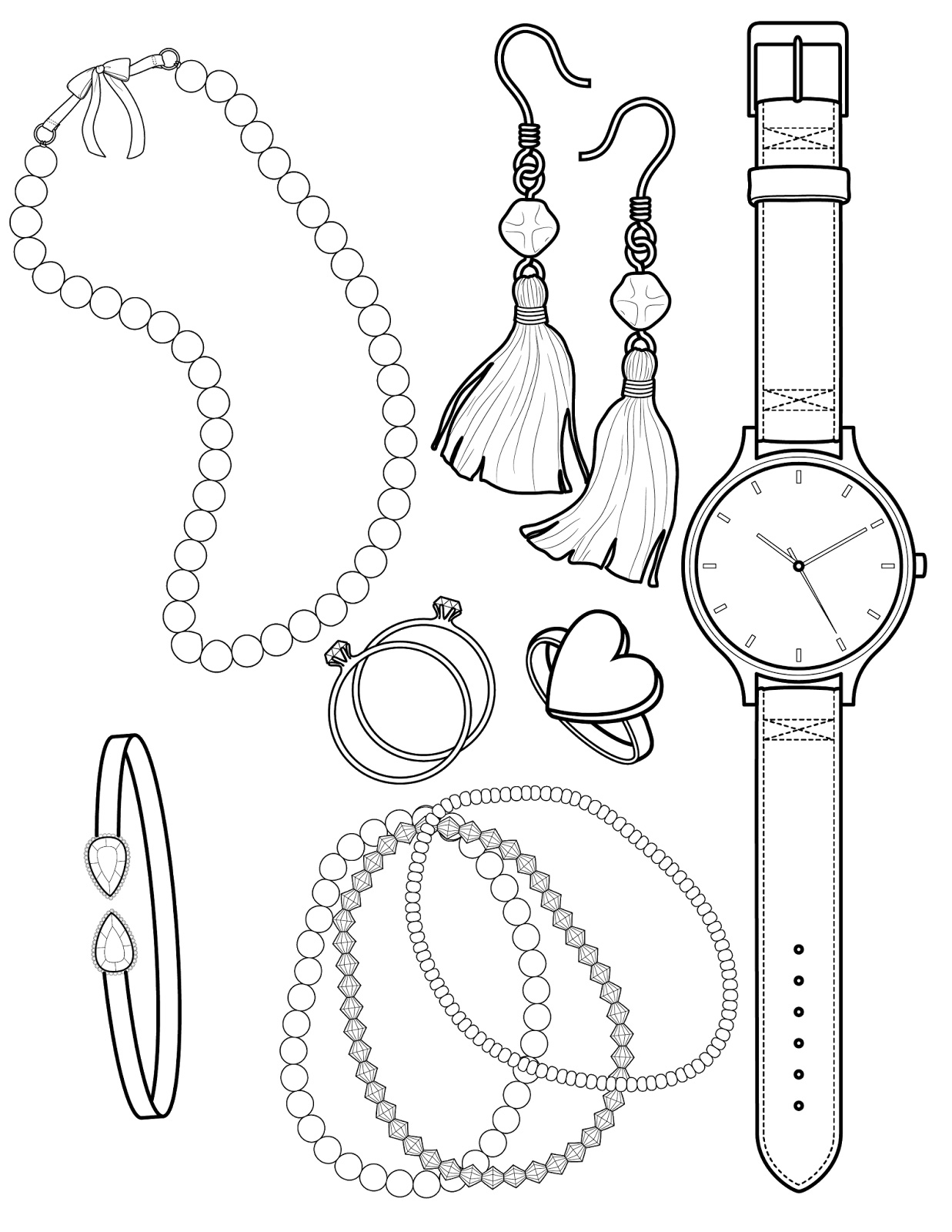 31 Sparkling Jewel Coloring Pages Printable 4