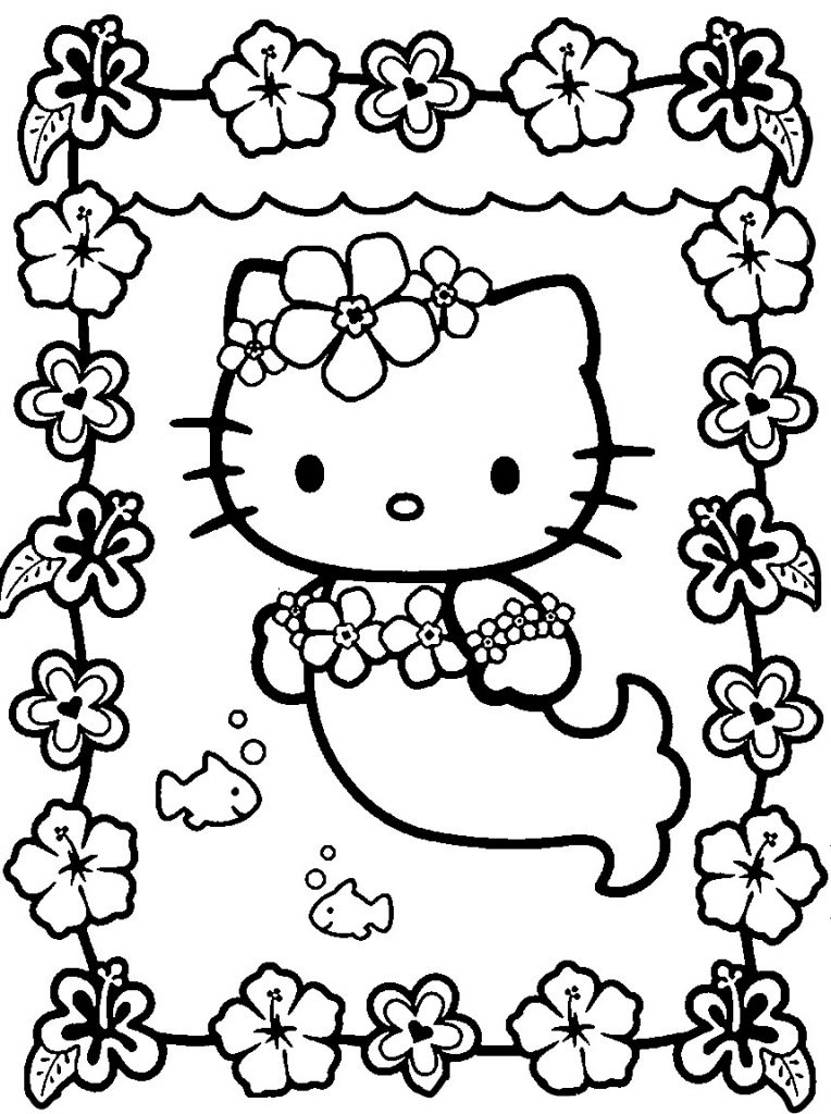 32 Adorable Kawaii Mermaid Coloring Pages Printable 18