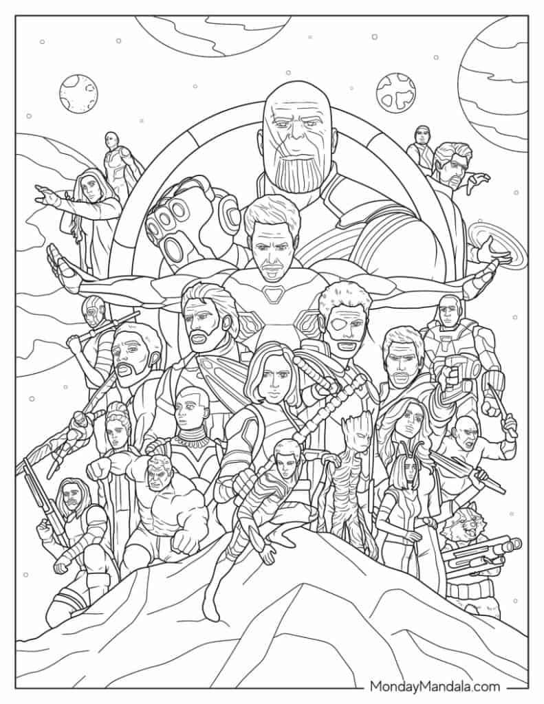 32 Avengers Halloween Coloring Pages Printable 11